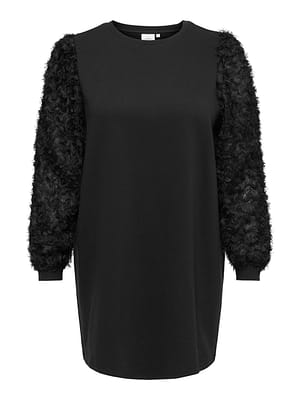 CARLAVIN L/S O-NECK MIX DRESS SWEAT JRS