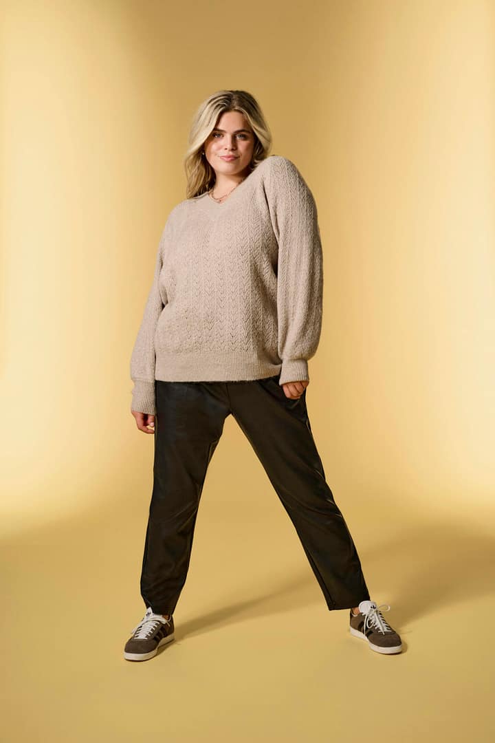 CARLUCILLA LS GLITTER V-NECK KNT - Afbeelding 3