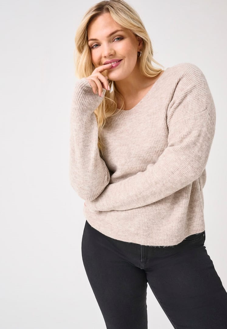 CARCAMILLA V-NECK L/S PULLOVER KNT NOOS - Afbeelding 3