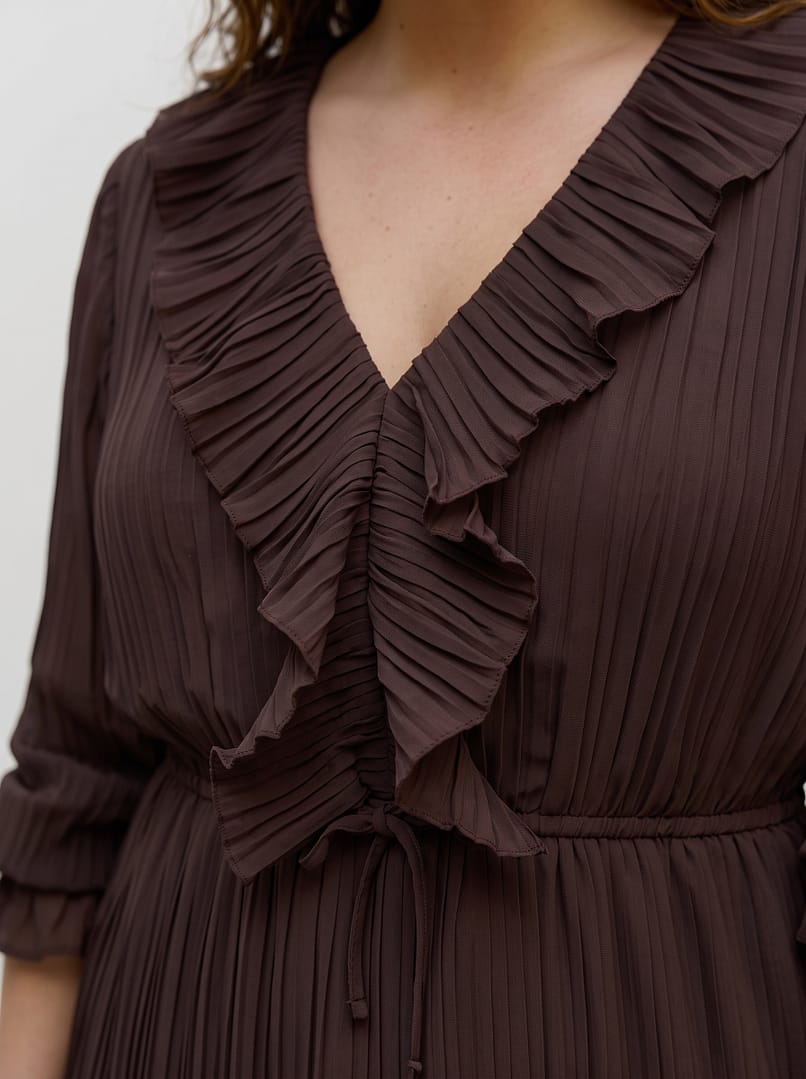 VMCDORA LS FRILL DRESS WVN NOOS CUR - Afbeelding 4