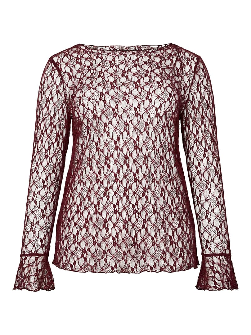 PCFLAISE LS LACE TOP JRS D2D QX