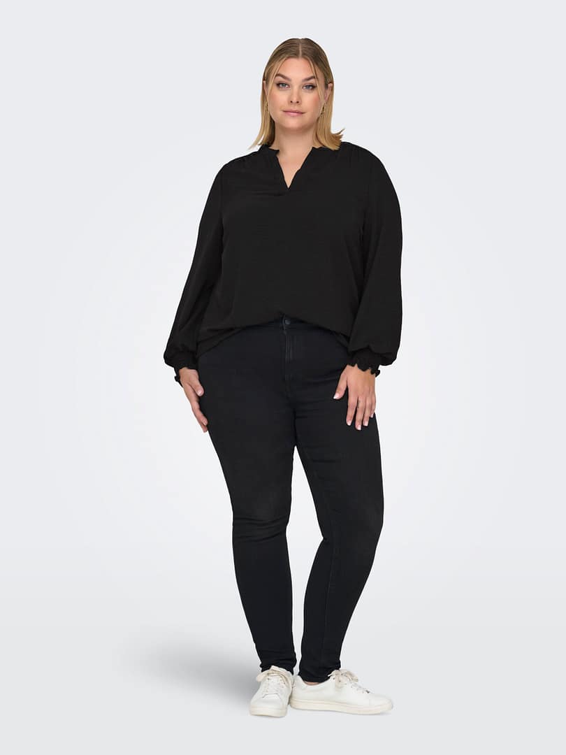 CARMETTA LIFE V-NECK LS TOP WVN NOOS - Afbeelding 5