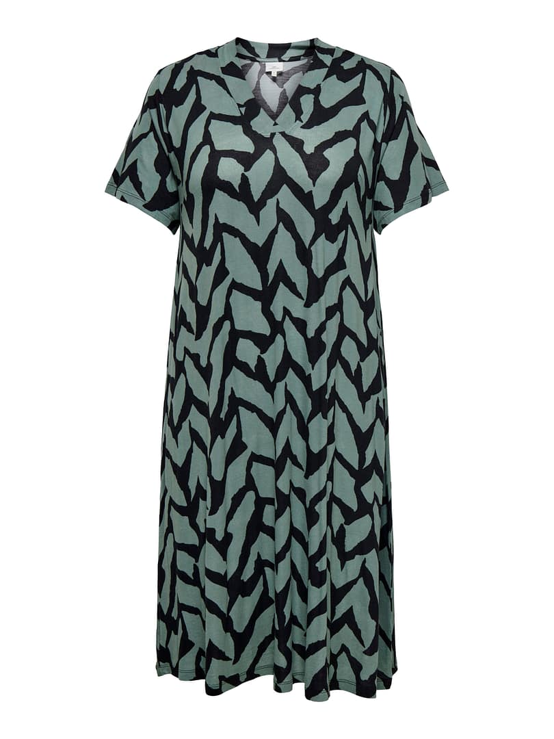 CARFYRLA LIFE S/S V-NCK BLK AOP DRE NOOS