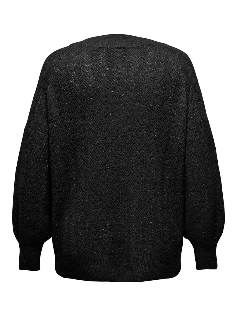 CARLUCILLA LS GLITTER V-NECK KNT - Afbeelding 2