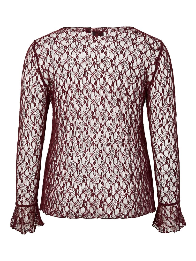 PCFLAISE LS LACE TOP JRS D2D QX - Afbeelding 2