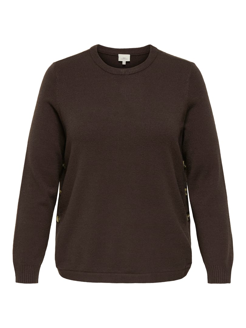 CARMARGARETHA LS BUTTON PULLOVER KNT