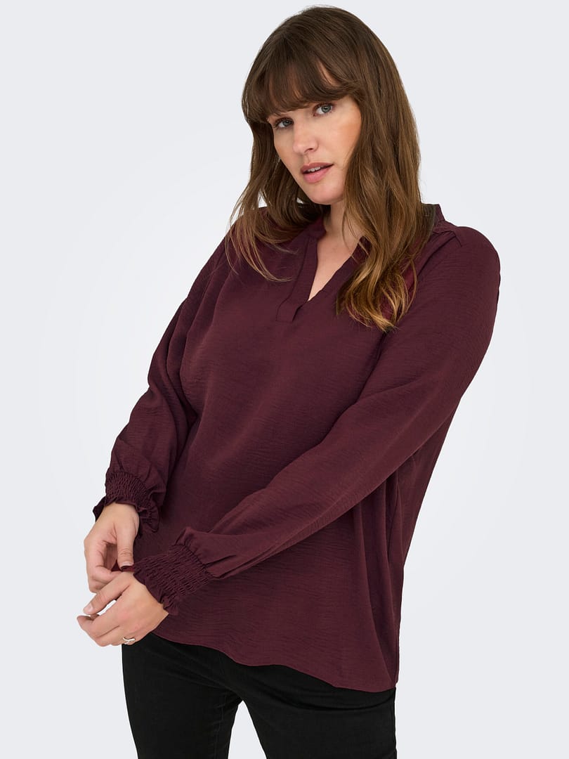 CARMETTA LIFE V-NECK LS TOP WVN NOOS - Afbeelding 5