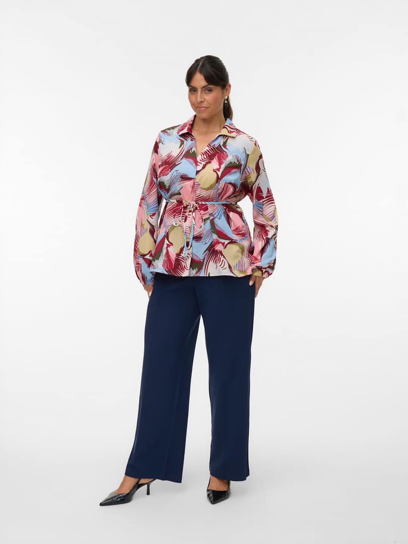 VMCRUBY FIE LS BELT SHIRT WVN GA CUR - Afbeelding 2