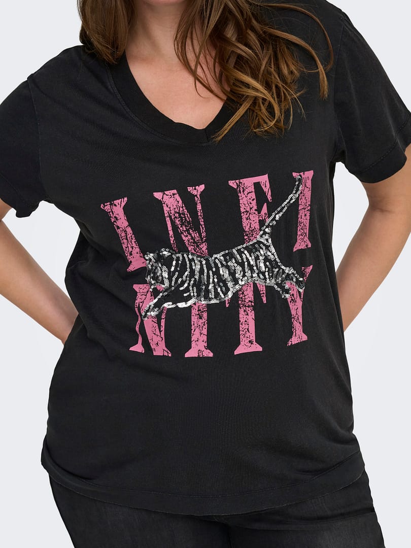 CARMILLE LIFE S/S V-NECK REG TEE JRS - Afbeelding 4