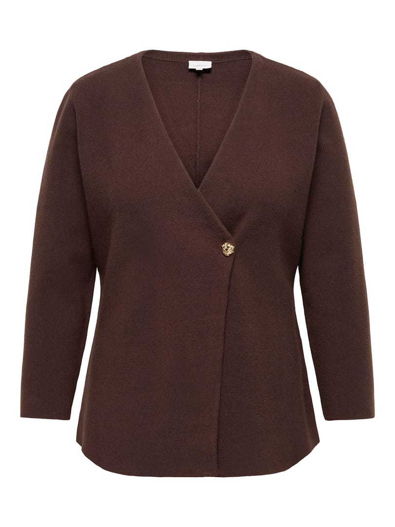 CARIBI LS FULL V-NECK CARDI KNT