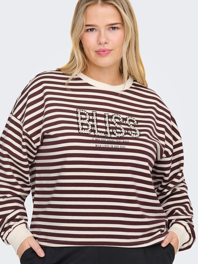 CARLIZA L/S PEARL PRINT BOX SWT JRS - Afbeelding 3