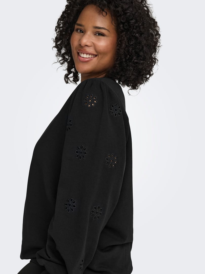 CARFEMME L/S PUFF EMBROIDERY UB SWT NOOS - Afbeelding 5