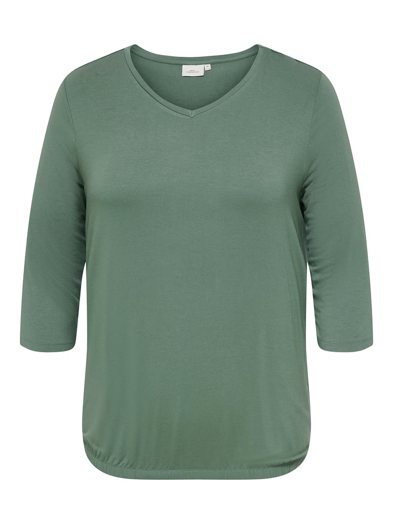 CARLINA 3/4 SLEEVE V-NECK BLOUSE JRS