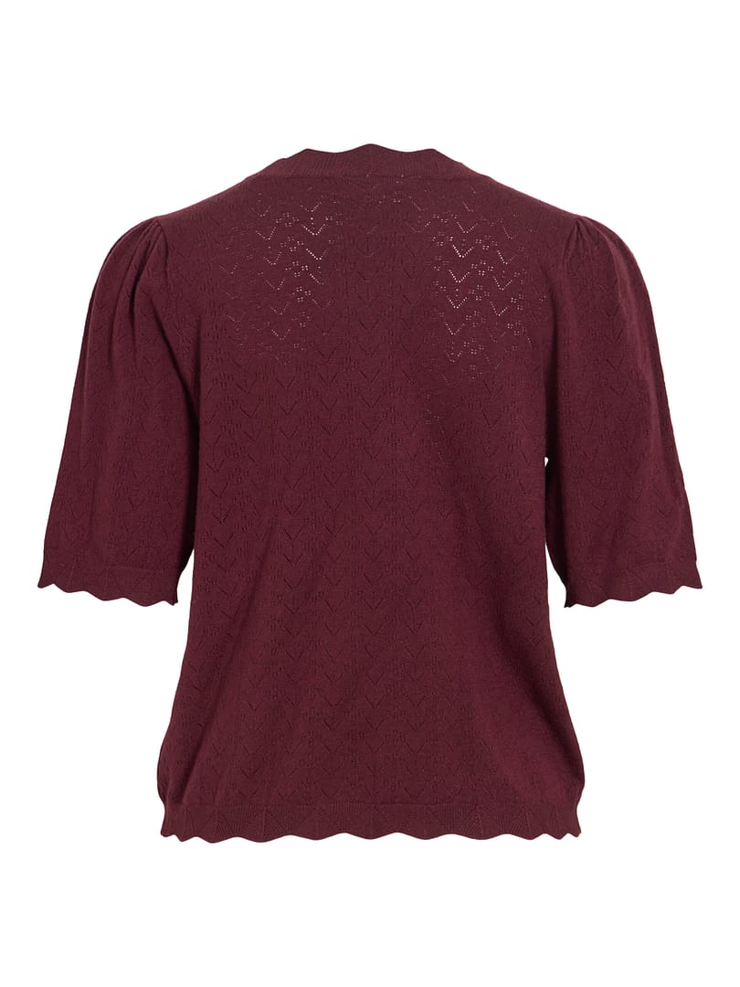 VIEMI O-NECK 2/4 SLEEVE KNIT TOP/TES - Afbeelding 2