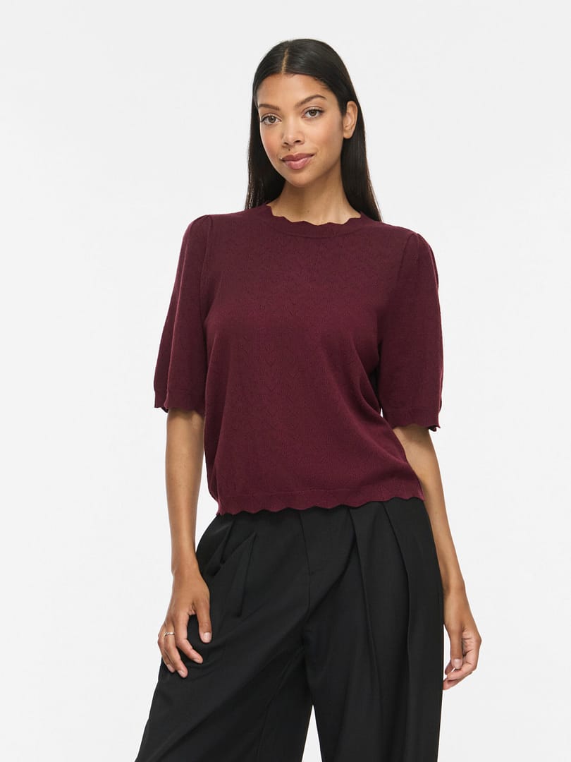 VIEMI O-NECK 2/4 SLEEVE KNIT TOP/TES - Afbeelding 5