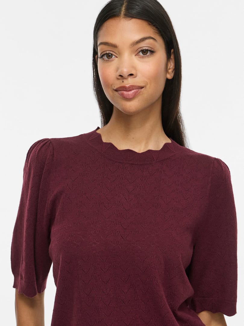 VIEMI O-NECK 2/4 SLEEVE KNIT TOP/TES - Afbeelding 6