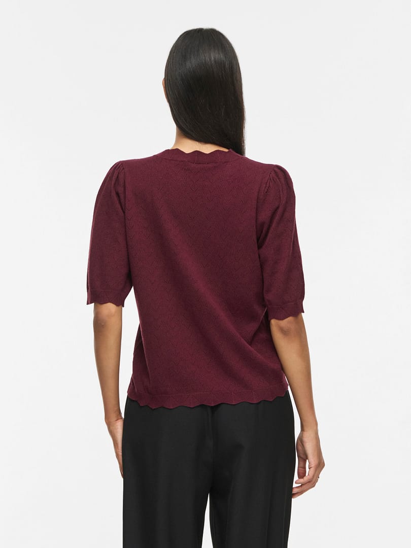VIEMI O-NECK 2/4 SLEEVE KNIT TOP/TES - Afbeelding 3