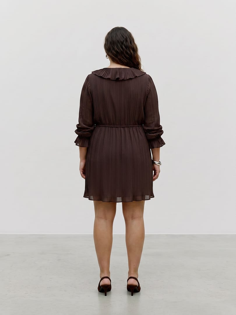 VMCDORA LS FRILL DRESS WVN NOOS CUR - Afbeelding 5