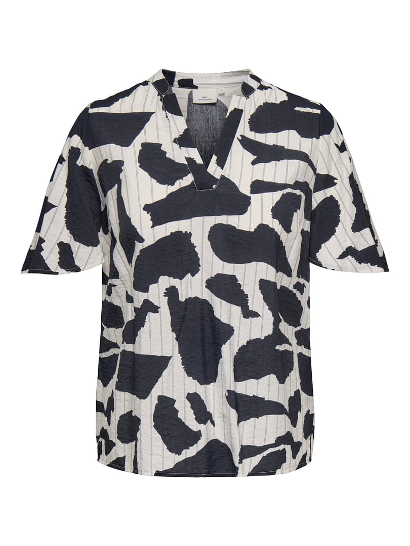 CARMISIA 2/4 V-NECK TOP AOP