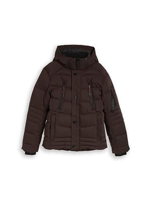 Puffer jacket with detachable hood