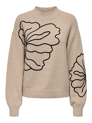 JDYJELLA L/S FLOWER PULLOVER KNT NOOS