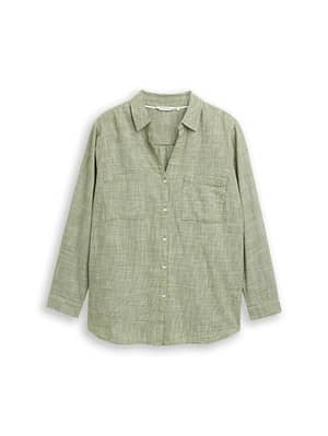Plus Size - Blouse with breast pockets