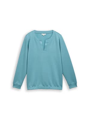 Plus size – scuba sweatshirt with rhinestones