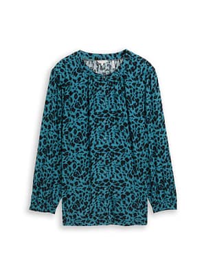 Plus size blouse with leopard print