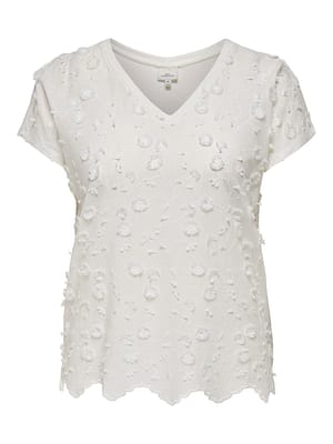 CARLULU LIFE S/S V-NECK TOP BOX JRS