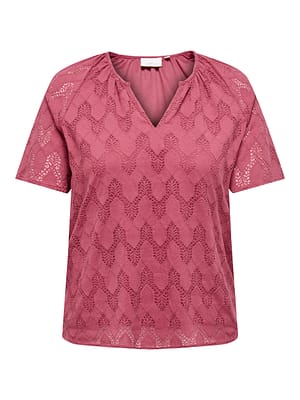 CARCLEANOR SS V-NECK TOP WVN