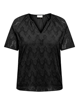 CARCLEANOR SS V-NECK TOP WVN