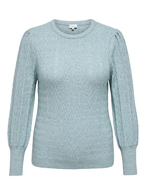 CARKATIA LS STRUC PUFF O-NECK KNT