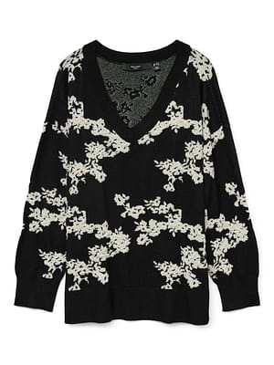 VMCNANCY LS V-NECK LONG PULLOVER BOO CUR