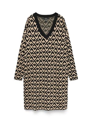VMCARIA LS V-NCK BATWING SHORT DRESS CUR