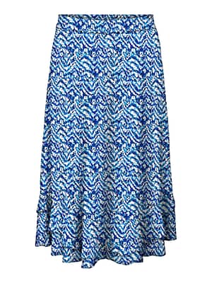 CARSONYALI LIFE MID CALF SKIRT AOP