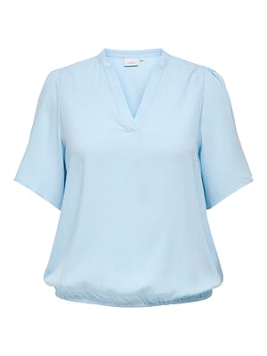 CARMILUNA 2/4 V-NECK TOP WVN