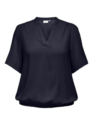 CARMILUNA 2/4 V-NECK TOP WVN