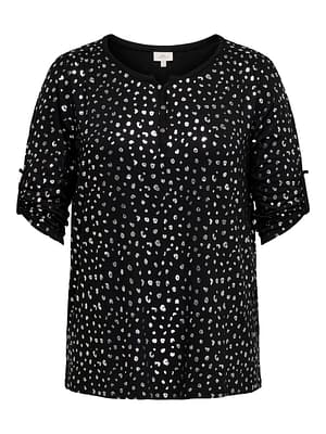 CARERIN 3/4 SLEEVE O-NECK BLOUSE JRS