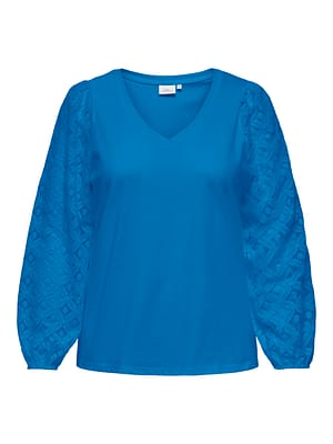 CAREFFIE LS V-NECK BLOUSE JRS