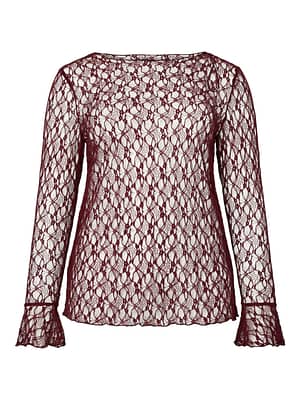 PCFLAISE LS LACE TOP JRS D2D QX