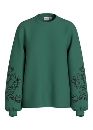 VISIFFI EMB O-NECK L/S SWEAT/LC