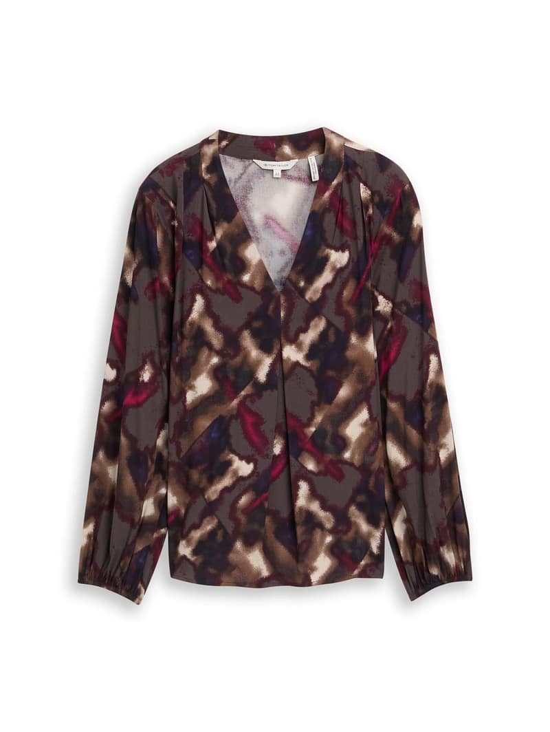 Plus size blouse with pattern