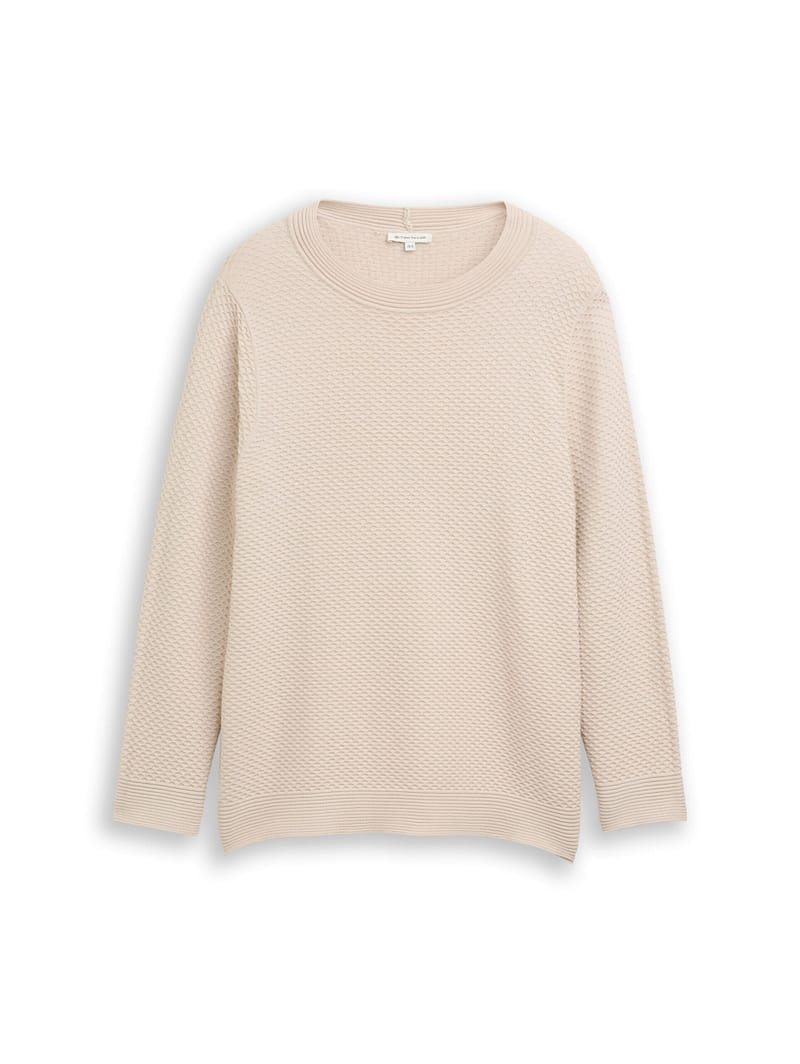 Plus size – loose fit knitted jumper made of cotton