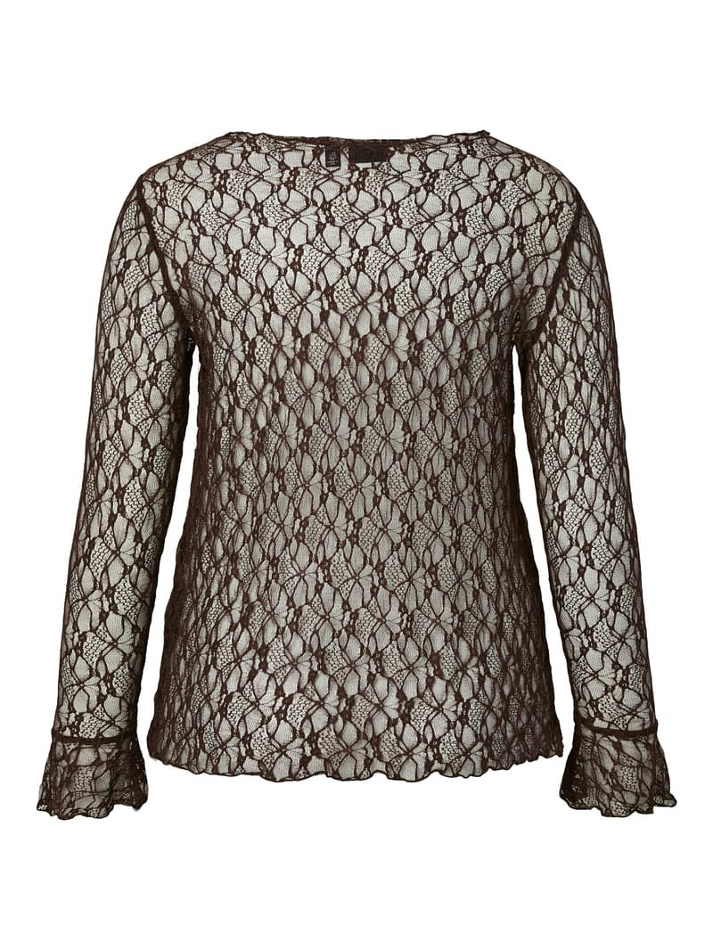 PCFLAISE LS LACE TOP JRS D2D QX - Afbeelding 2