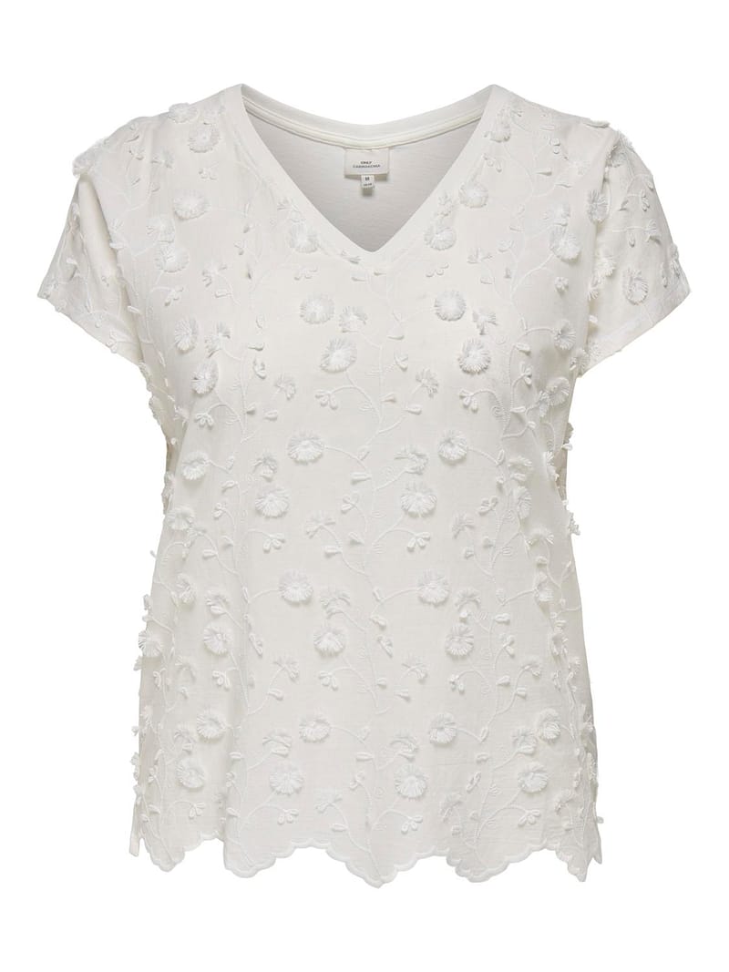 CARLULU LIFE S/S V-NECK TOP BOX JRS