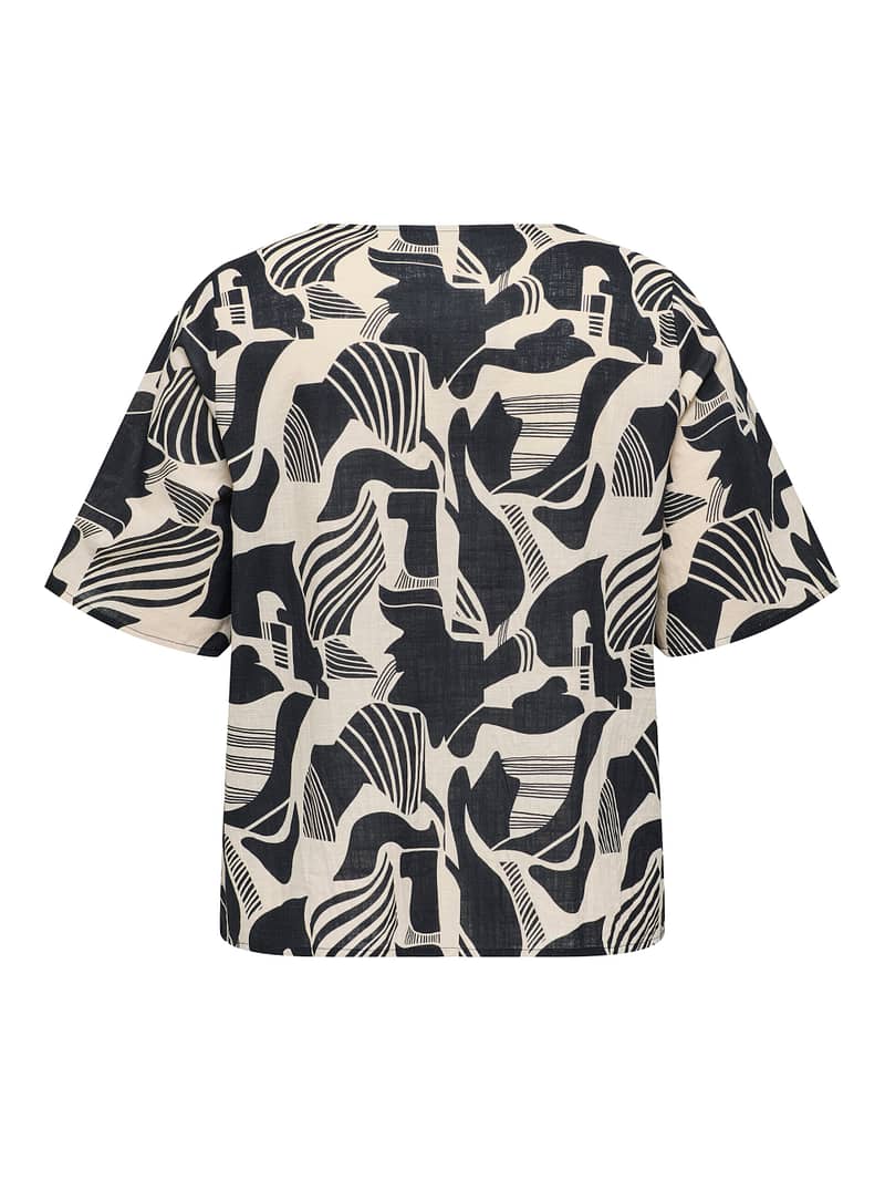 CARMALUSI SS V-NECK TOP AOP - Afbeelding 2
