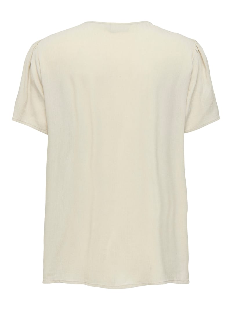 CARSELASI LIFE SS V-NECK TOP WVN - Afbeelding 2