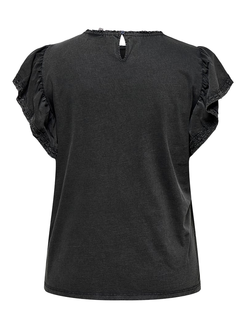 CARORISA S/S FRILL LACE O-NECK TEE JRS - Afbeelding 2