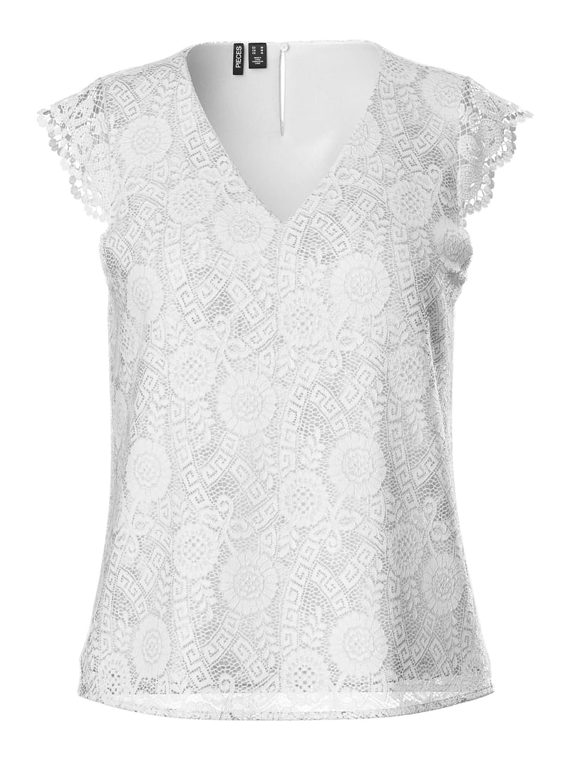 PCOLLINE SL LACE V-NECK TOP WVN NOOS QX