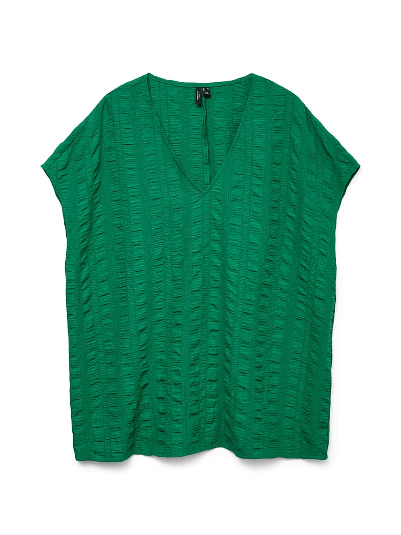 VMCNOELLA SS V-NECK WIDE TOP WVN CUR